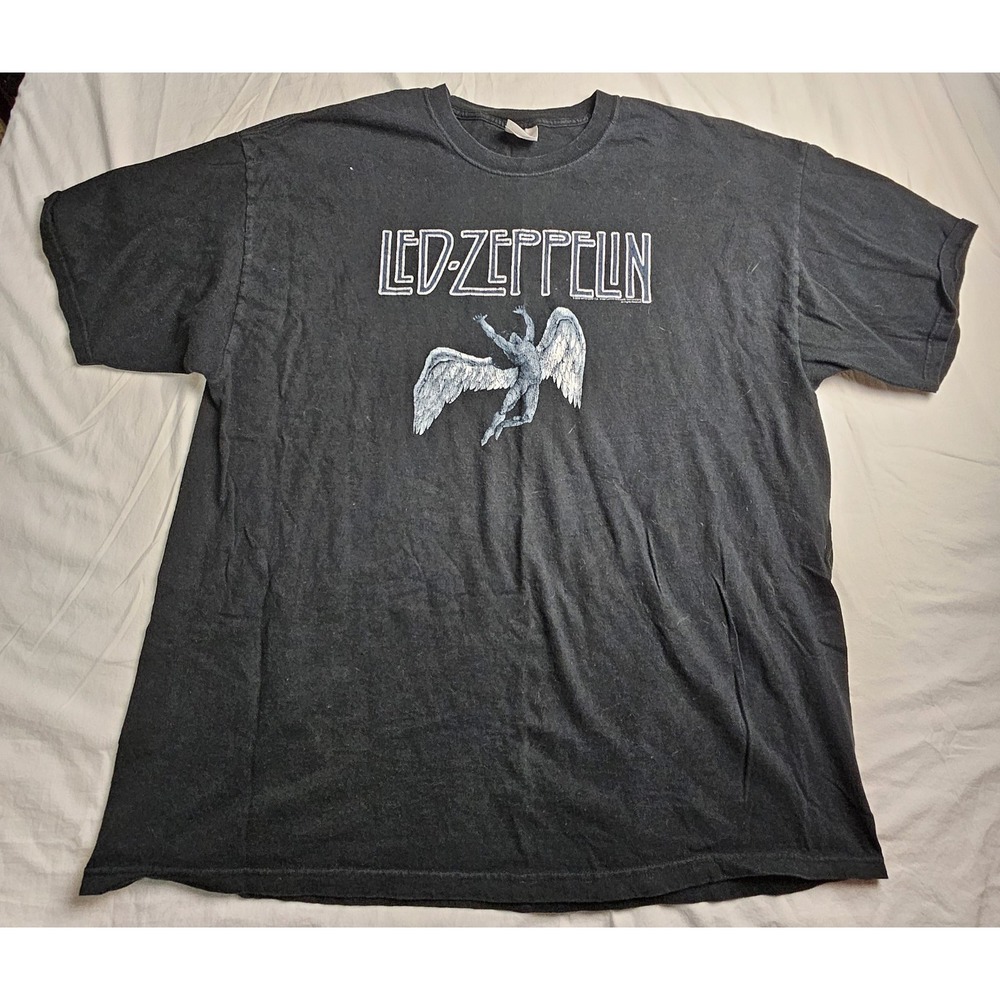 Led Zeppelin Shirt 2XL Black Swan Song Icarus Logo 2005 Myth Gem Hanes... - Picture 3 of 7